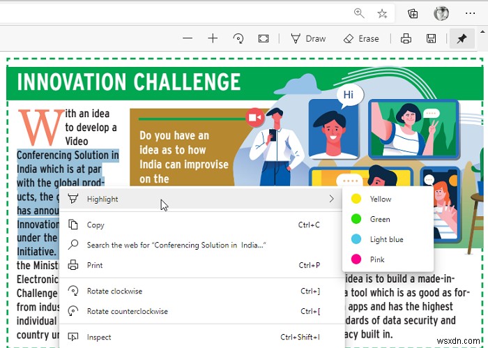 Microsoft Edge(Chromium版)でPDFツールとインク機能を使う方法