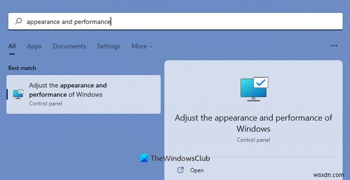 Windows 11/10の視覚効果を調整してパフォーマンスを最適化する方法