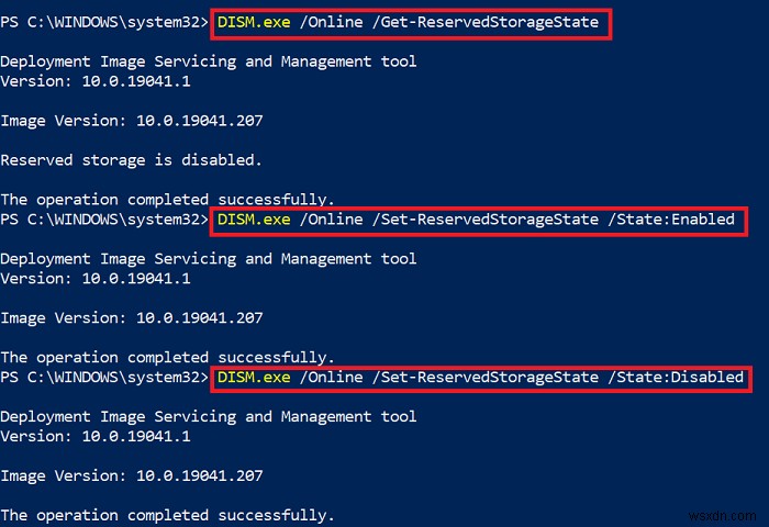 Windows 11/10で予約済みストレージをDISMコマンドで有効・無効にする方法