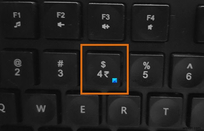 インドルピー通貨記号(₹)の入力方法:Windows 11/10でキーボードショートカットを使う