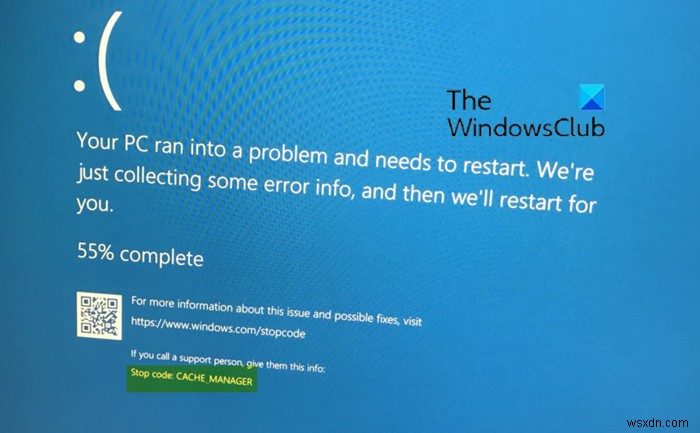 Windows 10でCACHE_MANAGERブルースクリーンエラー(0x34)を修正する方法