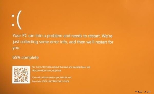 Windows 11/10でオレンジスクリーン・オブ・デスを解決する方法