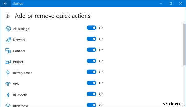 Windows 10でクイックアクションボタンを追加・削除・並べ替える方法
