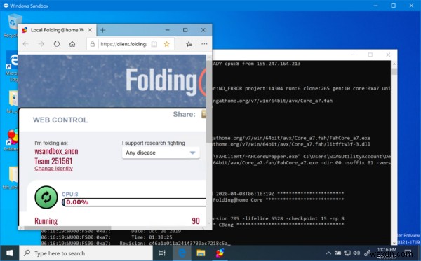 Windows Sandboxを使ってCPUの計算時間を安全に寄付する方法
