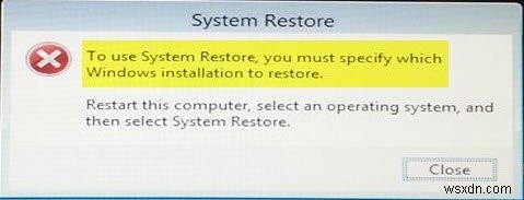 【解決済み】「システムの復元を使用するには、復元するWindowsインストールを指定する必要があります」エラーの原因と対処法