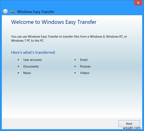 Windows Easy Transferを使ってWindowsでユーザープロファイルを移行する方法