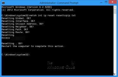 Windows 11/10でTCP/IP(インターネットプロトコル)をリセットする方法