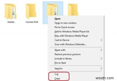 Windows 11/10でマウスやキーボードを使って切り取り・コピー・貼り付けを行う方法