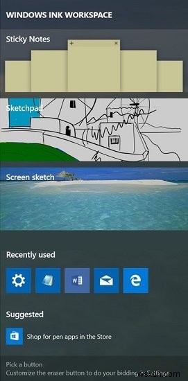 Windows 10で「ペン」と「Windows Ink」の設定を構成する方法