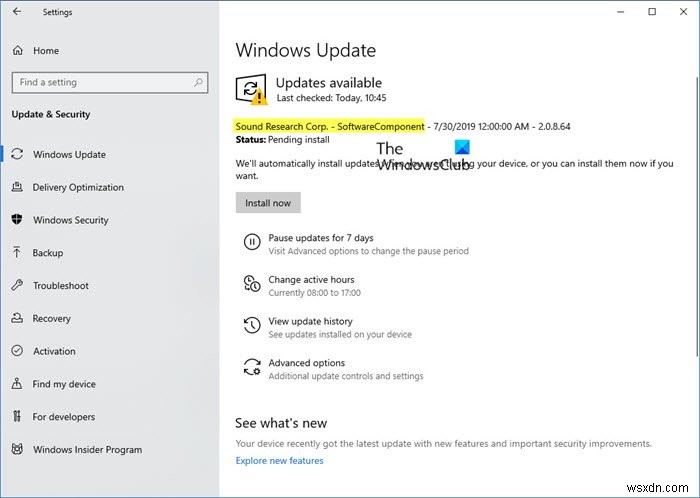 Windows 10アップデートに表示される「Sound Research Corp SoftwareComponent」とは?正体と役割を解説