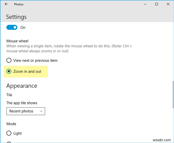 Windows 11/10の写真アプリでマウスホイールを使って画像を拡大・縮小する方法
