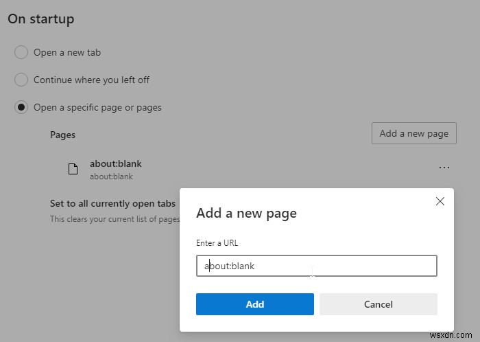 Microsoft Edgeで空白のタブ・ページを開く方法|起動時と新しいタブの設定手順