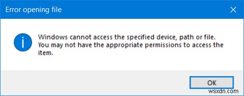 「Windowsは指定されたデバイス、パス、またはファイルにアクセスできません」エラーの原因と7つの対処法