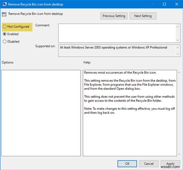 【Windows 10】デスクトップアイコン設定でごみ箱がグレー表示になる原因と対処法