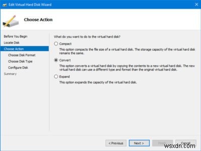 Hyper-VマネージャーでVHDをVHDXに変換する方法【Windows 10対応】