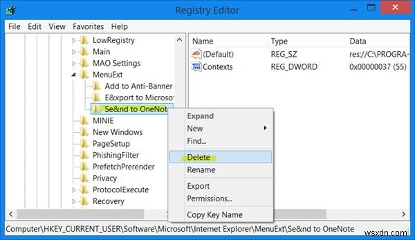 Windowsで「Send To OneNote」を無効化・削除する方法
