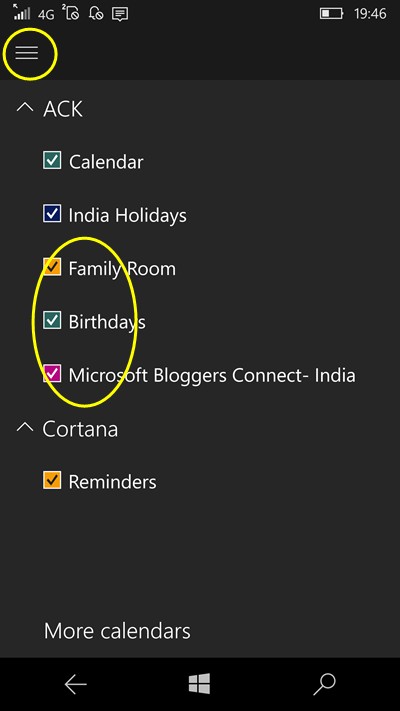 Windows 10のカレンダーアプリからFacebookの誕生日と連絡先を削除する方法