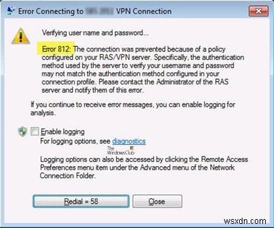 VPNエラー812の原因と解決策|RAS/VPNサーバーのポリシーで接続が妨げられるときの対処法