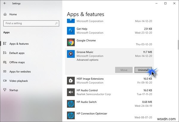 Windows 10からGrooveミュージックをアンインストールする方法