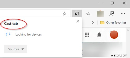 Windows 10のEdgeブラウザーで「メディアをデバイスにキャスト」を有効/無効にする方法