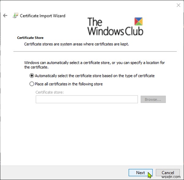 Windows 10でEFSファイル暗号化証明書とキー(PFXファイル)をインポートして復元する方法
