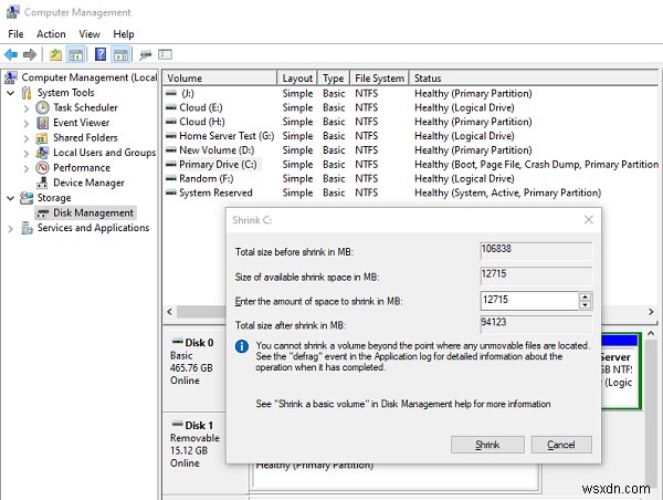 フォーマットせずにWindows 10でCドライブをパーティション分割する方法
