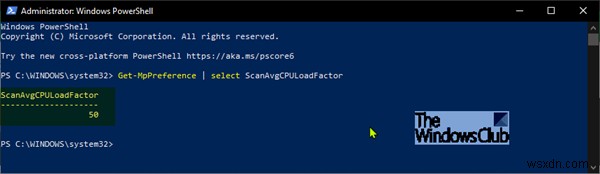 Windows Defenderのスキャン時における最大CPU使用率を確認・設定する方法