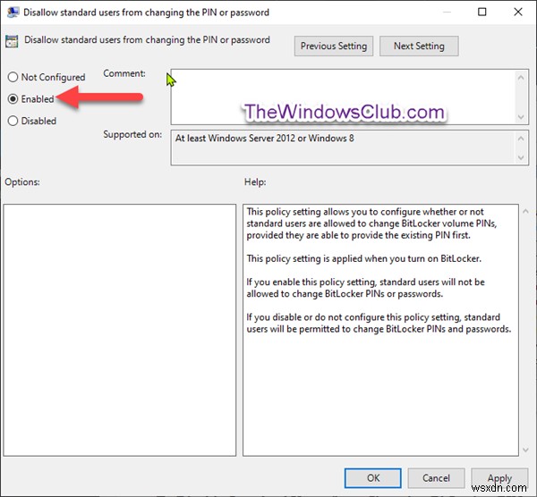 標準ユーザーがWindows 10でBitLockerのPIN・パスワードを変更できないようにする方法