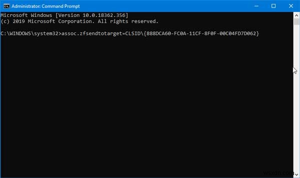 Windows 10の「送る」メニューに「圧縮(zip形式)フォルダー」が表示されないときの対処法