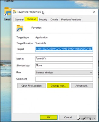 Windows 10でお気に入りのデスクトップショートカットを作成する方法