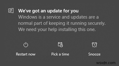 Windows 10で更新プログラムのエンゲージド再起動への移行と通知スケジュールを指定する方法