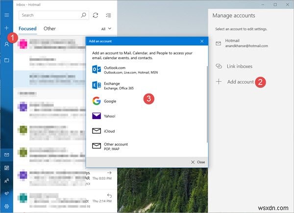 Windows 10メールアプリに複数のメールアカウントを追加・設定する方法