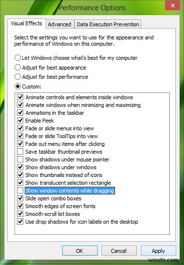 Windows 10で「ドラッグ中にウィンドウの内容を表示する」を無効にする方法