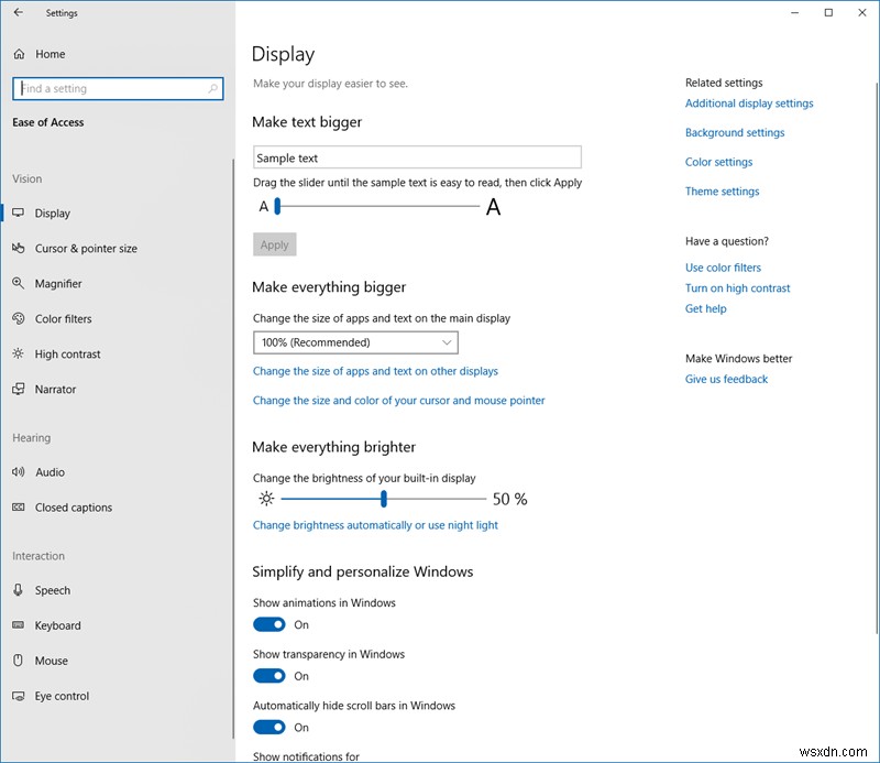Windows 10の「簡単操作」設定を使いこなす方法【視覚・聴覚・対話】