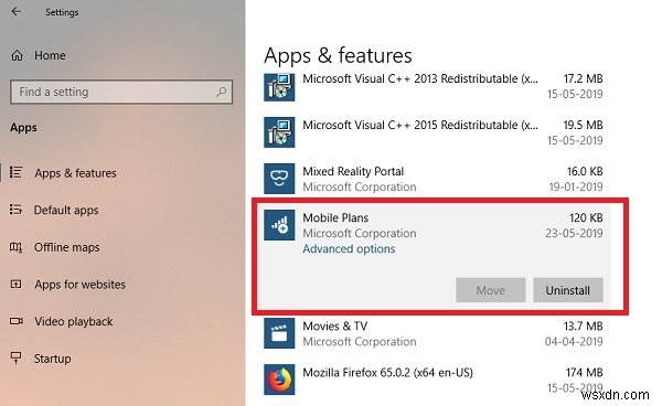 Windows 10の「モバイルプラン」アプリをアンインストールする4つの方法