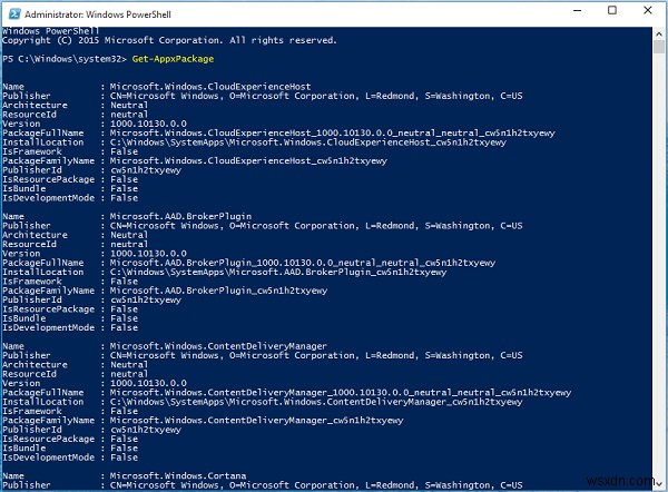 PowerShellを使ってWindows 11/10の現在ログイン中のユーザーアカウントからMicrosoft Storeアプリをアンインストールする方法