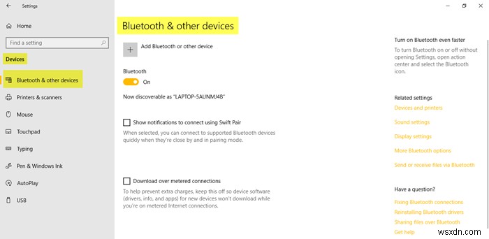 【Windows 10】デバイス設定の使い方:プリンター・Bluetooth・マウスなどの変更方法