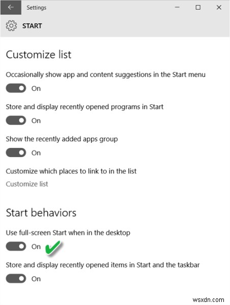 Windows 10でスタートメニューを全画面表示にする方法【設定手順を解説】