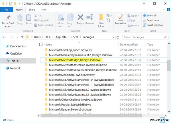 Windows 10でMicrosoft Edgeブラウザをリセット・修復・再インストールする方法
