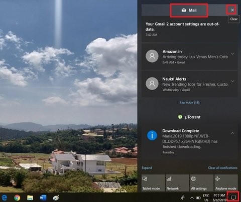 Windows10のアクションセンターで古い通知を削除する4つの方法