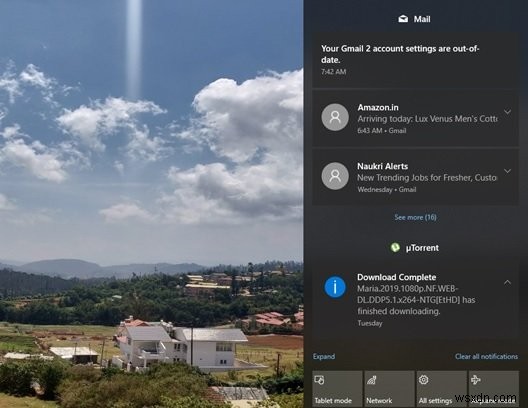 Windows10のアクションセンターで古い通知を削除する4つの方法