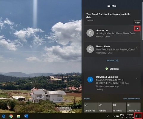 Windows10のアクションセンターで古い通知を削除する4つの方法