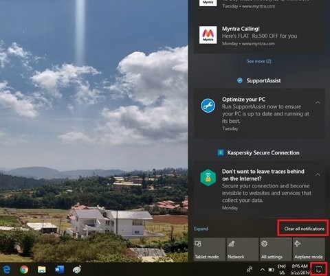 Windows10のアクションセンターで古い通知を削除する4つの方法