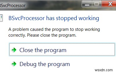 「BSvcProcessorが動作を停止しました」エラーの原因と対処法