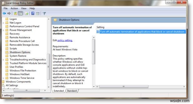 Windows 10でシャットダウン時のアプリの自動終了を無効にする方法