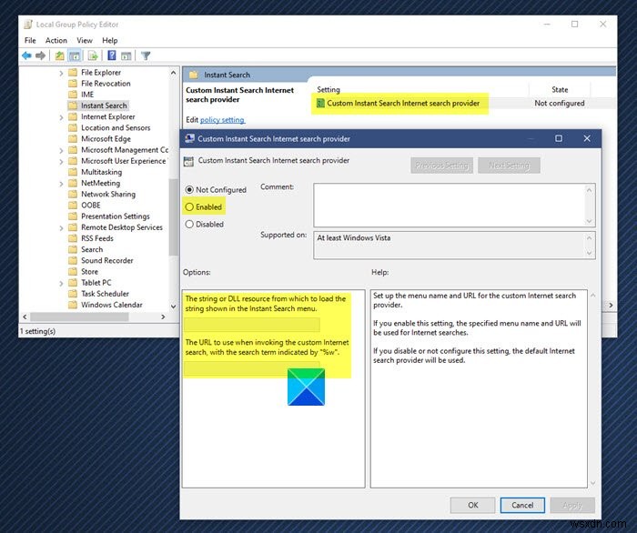 Windows 10のスタートメニュー検索ボックスからWikipediaやGoogleを直接検索する設定方法