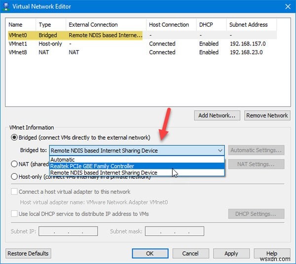 VMwareのブリッジネットワークがWindows 10で動作しない・検出されないときの7つの対処法