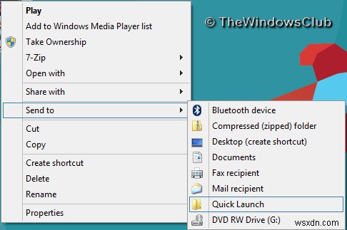 Windows 10で右クリックメニューからクイック起動にプログラムを追加する方法