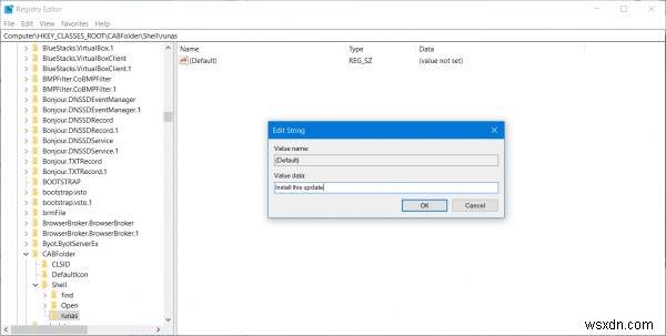 Windows 10の右クリックメニューに「CABのインストール」を追加する方法