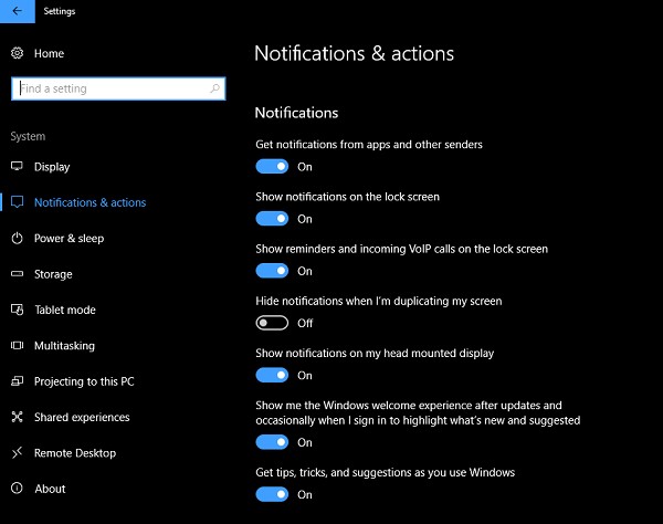 Windows 10の通知とアクションセンターをカスタマイズして集中力を守る方法